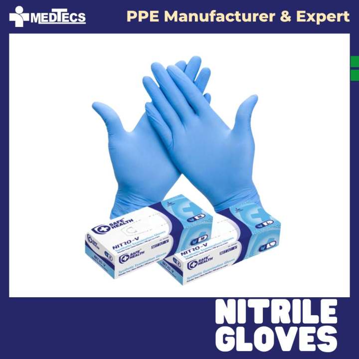 NitroV Disposable Nitrile Gloves 100 pcs per box Lazada PH