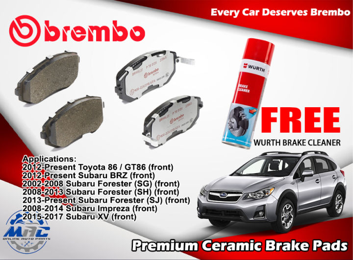 thumbnail image 2 of Front & Rear Ceramic Brake Pads For Subaru Forester BRZ Impreza 2013-2015 – ACB ZONE 2 of 2
