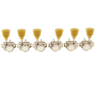 Musiclily Pro Vintage Hybrid Style Keystone Button 3L3R Guitar Locking Tuners Tuning Pegs Keys Machine Heads Set for Les Paul Style Electric or Acoustic Guitar