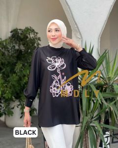MDLY Baju kemeja atasan wanita/Baju Atasan Motif Floral/Atasan Kekinia/Rhea Exclusive Blouse by MDLY