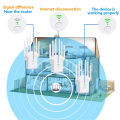 WIFI Repeater 300Mbps Wireless WiFi Signal Range Extender Penguat Sinyal Wifi Enam Antena Wifi Extender. 