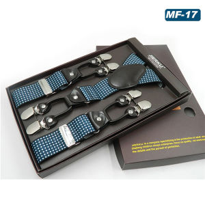 New Fashion Suspenders luxury braces 6 clips leather Suspender Belt Straps European Size Male style Gift For Father/husband h260606