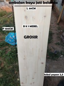 AMBALAN KAYU JATI BLANDA SIAP PAKAI PANJANG 100CM LEBAR 30CM TEBAL 25CM