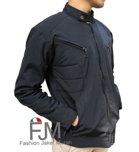 Jaket Pria Banyak Saku Penyimpanan dengan zipper model street Size M L XL XXL