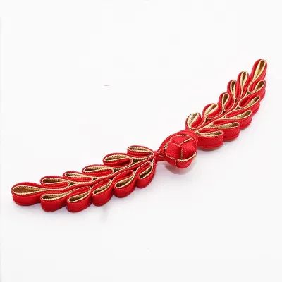 Set Kancing Hias Istana Cheongsam Qipao Button Desain Daun dan Bulir Gandum Kancing Tangan Retro untuk Kostum Tradisional