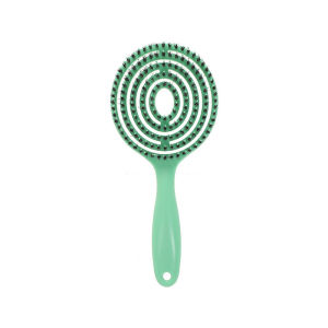 ✨ Natural Boar Bristle Brush/Massage Comb/Dry & Wet Use For Volumizing Hair & Tangle-Free Care Scalp Massage Lightweight & Portable Care/Protects Scalp【Hair Volumizing and Tangle-Free】Hair Massage Comb with Hollowed-Out Boar Bristle Head