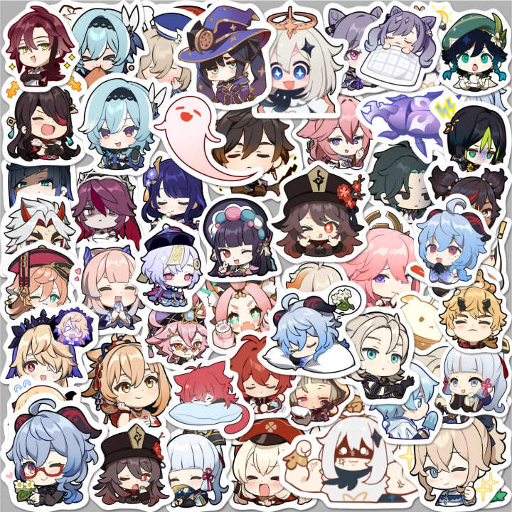 70pcs Stiker Genshin Impact | Sticker Genshin Impact | Stiker Anime ...