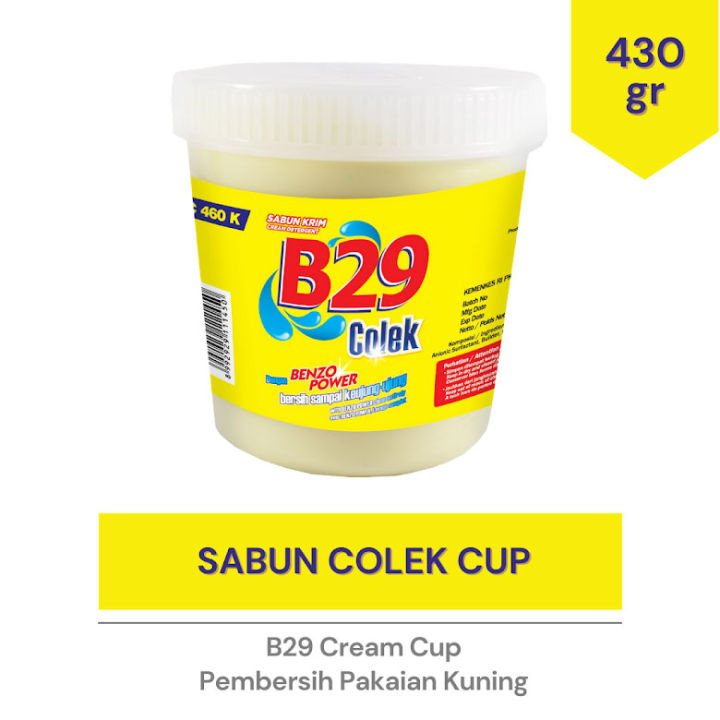 B29 Cream Cup 430gr Sabun Colek Kuning