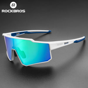 ROCKBROS Cycling Glasses Stain-Resistant Photochromic Polarized Lens Anti-UV Outdoor Sports Goggles for Men Women
