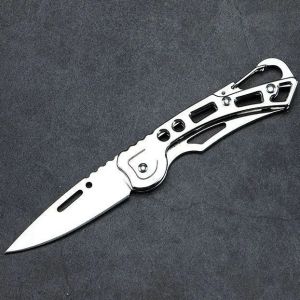 Stainless steel portable fruit knife that can be hung on a keychain
