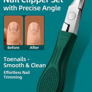 Highly effective antiflying scattering nail clippers set Beveled nail clippers for nail grooves set
