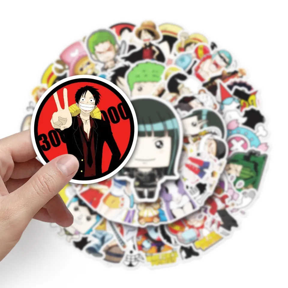 50/100Pcs One Piece Luffy Stickers Anime Sticker Notebook Motorcycle  Skateboard Computer Mobile Phone Cartoon Toy