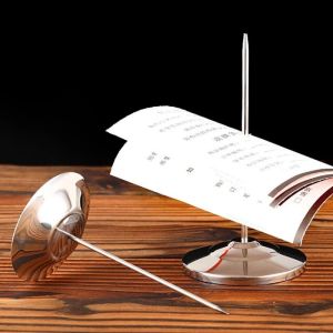 Metal Straight Rod Ticket Fork Menu Holder Paper Pin Paper Spear Kitchen Restaurant Bill Paper Memo