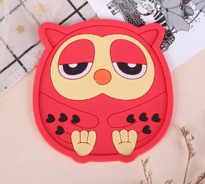 BD - TATAKAN GELAS SILIKON MOTIF KARAKTER || TEMPAT ALAS GELAS CANGKIR  ANTI LICIN N TUMPAH MOTIF LUCU