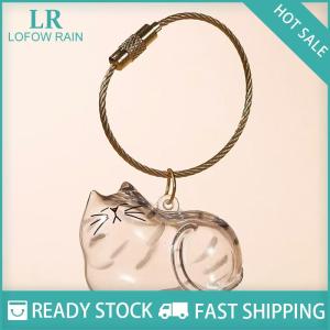 LF Wholesale✨Flash Sale ✨ 1 6pcs Capsule Toys Kawaii Transparent My Pets Fur Container Cat Hair Storage Box Hanging Cat Keychain Pendant Pet Hair Grooming Souvenirs Bag Hanging Decor