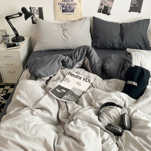 Dansunreve ปลอกผ้านวม 5 ฟุต/6 ฟุต/6.5 ฟุต ผ้าฝ้ายล้างน้ำ สีเรียบ ดีไซน์สองด้านAB แบบนิ่ม ป้องกันไร ป้องกันไฟฟ้าสถิตย์ ปลอกผ้านวมโรงแรม 3ฟุต duvet cover