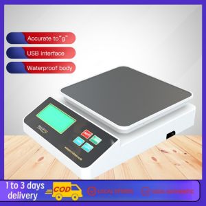 6kg/0.5g Waterproof Food Digital Weighing Scale Rechargeable Scale Digital LED Display Kitchen Scale