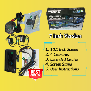 Truck Bus Dashcam 7 Inch / 10.1 Inch 4K UHD Cameras 12V-24V Parking Recording HD Display With Reverse System Rear View