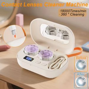 เครื่องล้างคอนแทคเลนส์อัตโนมัติ Ultrasonic 360° ทำความสะอาดล้ำลึก มีแบตเตอรี่ในตัว พกพาสะดวก สำหรับเลนส์ออร์โธเคอราโทโลย