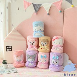 SANRIO ผ้าห่มกํามะหยี่ ลายเอเลี่ยน Kirby Mike Donald Duck Mickey Stitch สําหรับสํานักงาน velvet blanket
