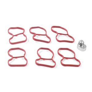 Car Swirl Flap Plug Blank Replacement Bung with 6 Gasket for N57 N57S E90 E91 E92 E93 F07 F10 F11 Repair Kit Accessories