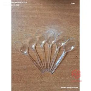 Sendok STG Bening Isi 100pcs / Sendok Teh Bening / Sendok Pudding Jelly