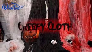 【SG Ready Stock】76x183cm Halloween Creepy Cloth Gauze Fabric Haunted House Horror Party Backdrop Halloween Decoration