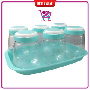 Ysgalery Toples nampan set - nampan plastik - toples lebaran Malibu dauna