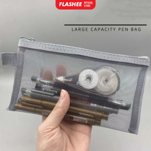 Flashee Tempat Pensil Transparan Pouch Dompet Transparent Waterproof Pencil Case Kotak Pensil Lucu