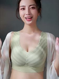 Seamless Beauty Back Bra for Women Small Chest Push-Up Summer Thin Lace Vest Style Plus Size Wireless Sports Bra