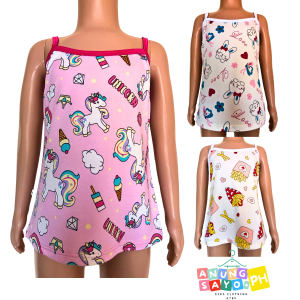 Cute Sando for Kids Girls OOTD Baby Newborn Infant Wear Assorted Printed Tops tanks for 1-12 yrs old  Direct Tahian