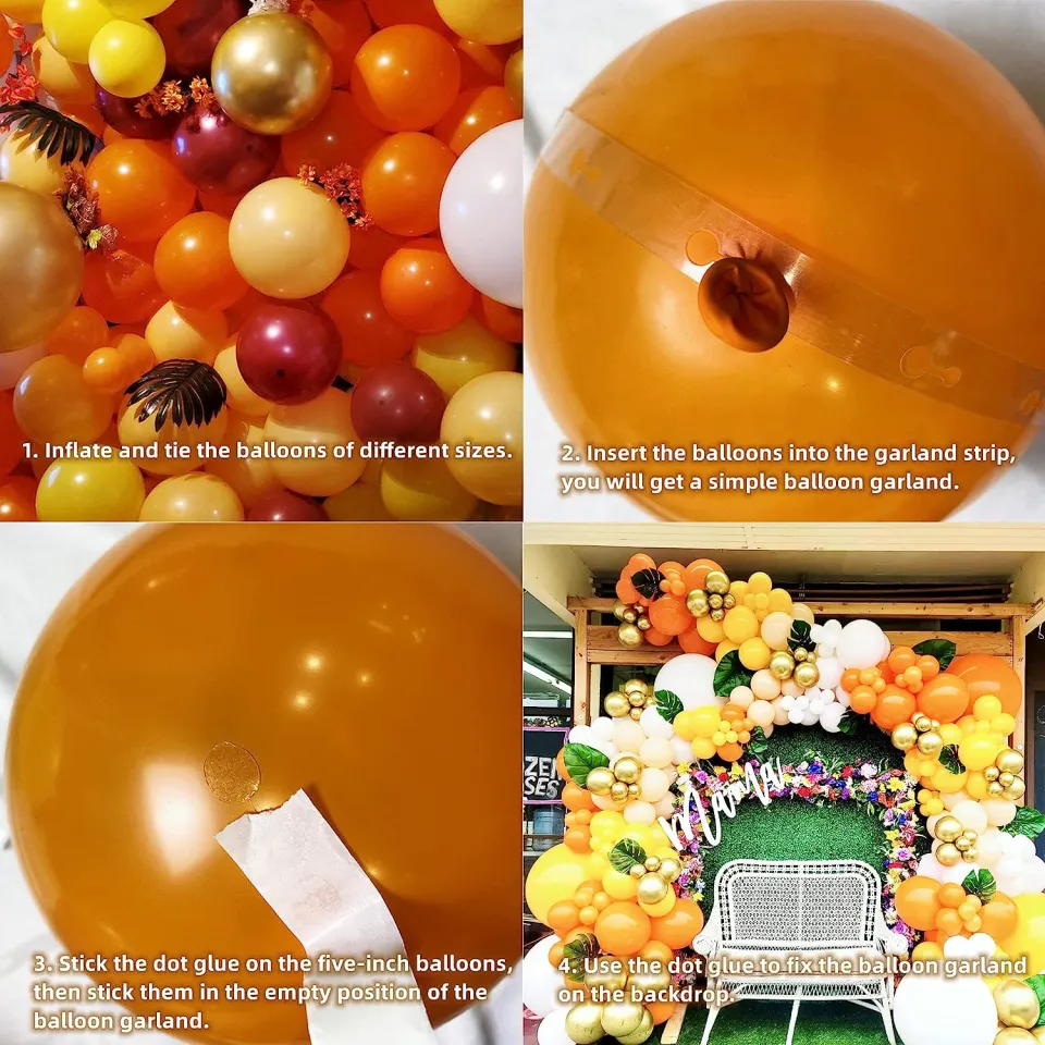 Little Cutie Balloon Arch for Baby Shower Decoration With Orange, Yellow,  White Balloons, Orange Fruit Birthday Party Supplies 