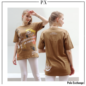 Polo Exchange Baju Kaos Distro cowok cewek lengan pendek Dewasa Terbaru 2023 Tshirt Branded Katun