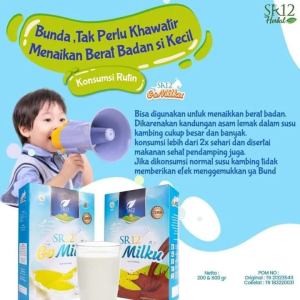 Susu Gemuk Anak Gomilku SR12 - Susu Bubuk Etawa Suplemem Membantu menambah Berat Badan Dan Nafsu Makan Anak / Susu Kambing Etawa Premium