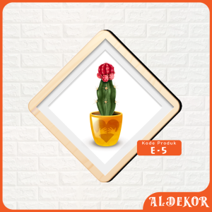 Decor Art - Aldekor Pajangan Sticker Dinding Tempel Cactus Model Minimalis - E
