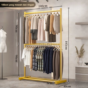 Rak Gantungan Baju Besi Gawang Baju double Stand hanger 2 Susun Estetik