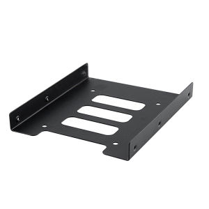2.5\" To 3.5\" Ssd Hard Disk Drive Bays Holder Metal Hard Drive Bracket Ssd Solid State Disk Tray With Screws For Pc (Black)