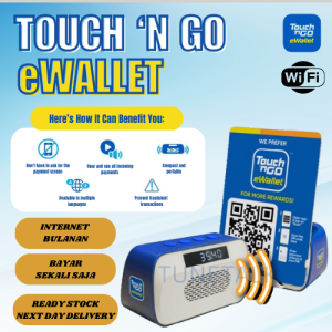 Touch n Go eWallet Soundbox Set with Bluetooth & SIM Card Support - Compact Portable Home Audio System with 1-Year Data Warranty