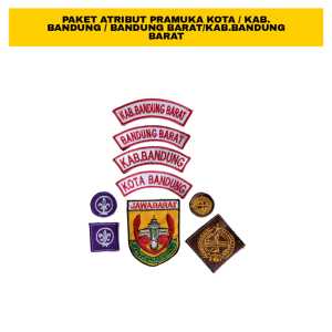 PAKET BORDIR ATRIBUT PRAMUKA KAB.KOTA BANDUNG /BANDUNG BARAT PUTRA PUTRI