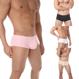 Quần lót kim sa lấp lánh Mens xu hướng cạp thấp quần lót boxer quần đũng lồi đồ lót cho dịp đặc biệt