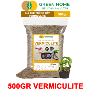 Mua 5 tặng 1 - Đá Vermiculite (Vơ Mi) Greenhome Bao 500gr Giá Thể Ươm Hạt Giống Trồng Rau Mầm Đất Hoa Hồng
