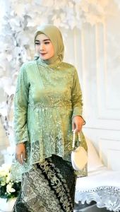 HARGA PROMO Set / Atasan Kebaya Modern Kebaya Tunik Nauren Tulle Mutiara