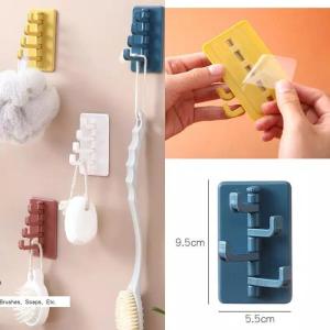 [ YM ACC ] Gantungan Hook 4 Kait Rotasi / Gantungan 4 Kait Tempel Dinding Serbaguna