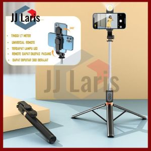 Tongsis K7 Tripod 3 in 1 110 cm Selfie Stick Remote Bluetooth Portable Travel Size For Smartphone