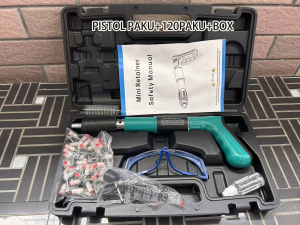 1 set Pistol Paku Beton Pistol Paku Alat Tembak Paku 10.5mm Beton Besi Keramik Baja Dinding Paku Beton Besi Ramset Mesin Stamp Untuk Kontruksi Ramset Paku