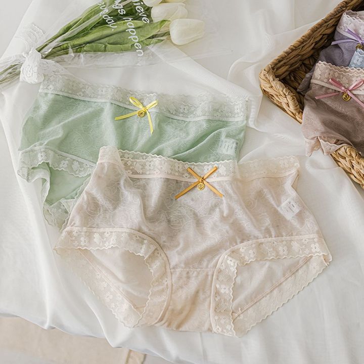 REEBO Breathable Lingeries For Girls Cotton Crotch Mid Waist Thongs ...
