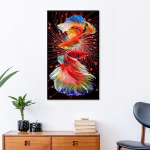 Home Decor Wall Art Koi Fish Embroidery Cross Stitch Kit 11CT Cotton Thread