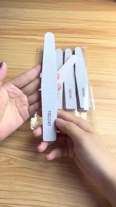 Professional Nail Files, Emery Board Nail File for Natural Nails 100/180/240 Grit Nail Files for Acrylic Nails 12pcs Fine Grit Nail File Manicure Tools Coarse Fingernail Files (180/240 Grit)