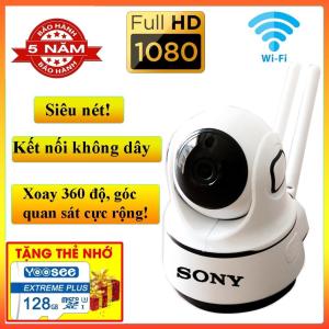 [Tùy chọn Combo Thẻ Nhớ 128GB] Camera wifi FULL HD-2.0MP trong nhà xoay 360 độ hình ảnh sắc nét nhất sony - Giám sát trẻ nhỏ thú cưng ông bà nội xe cộ - Đàm thoại ghi âm 2 chiều - báo  động chống trộm tránh mát tài sản lớn