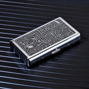 ( Hcm giao nhanh ) Bật HỘP ĐỰNG THUỐC LÁ CAO CẤP SANG TRỌNG NHIỀU HÌNH HF-913 KẸP KIM LOẠI ĐỂ ĐƯỢC 3 SIZE ( ĐIẾU LỚN - VỪA - NHỎ ) KIM LOẠI